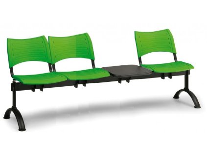 Lavice do čekárny plastová Visio Biedrax LC9287z - podnož černá