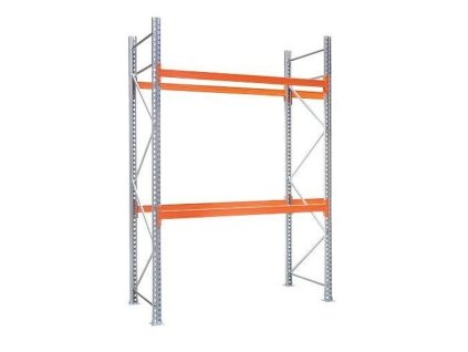 Paletový regál základní 100 x 180 x 400 cm - 3000 kg/patro, pozinkovaný