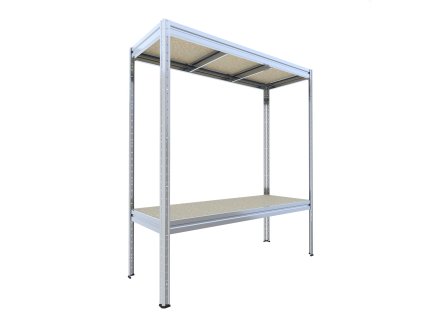 Veľký regál Biedrax 60 x 200 x 177 cm, 2 police - zinok/drevotrieska JSD 10 mm, nosnosť police 200 kg