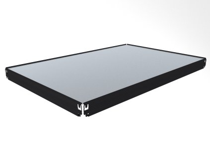 Fachboden für Regal mit Metallboden 50 x 90 cm, schwarz, 150 kg