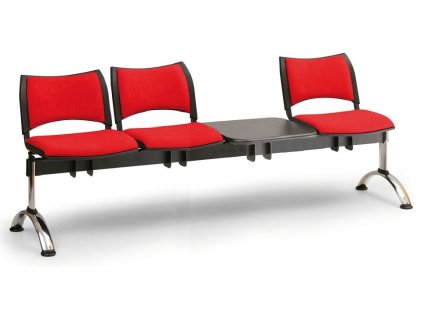 Lavice do čekárny čalouněná Smart Biedrax LC9221CV - podnož chromovaná