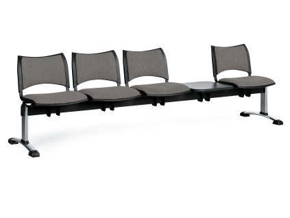 Lavice do čekárny čalouněná Smart Biedrax LC9223s - podnož chromovaná