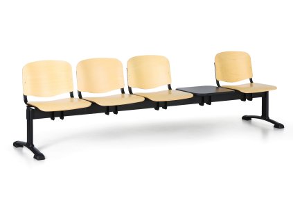 Lavice do čekárny dřevěná ISO Biedrax LC9750 - podnož černá