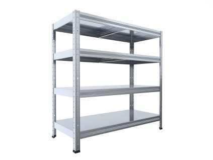 Regał metalowy do warsztatu Biedrax 40 x 100 x 120 cm, ocynkowany - 4 półki metalowe