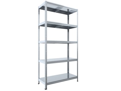 Regał techniczny Biedrax 40 x 90 x 240 cm, ocynk, 5 półek metalowych, nośność 100 kg na półkę