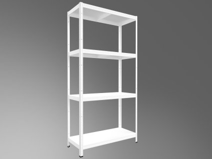 Regał techniczny Biedrax 40 x 80 x 180 cm, biały, 4 półki metalowe, nośność 100 kg na półkę