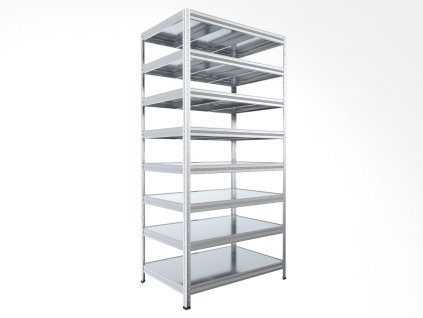 Regał metalowy Biedrax 35 x 120 x 270 cm, ocynkowany - 8 półek ocynk