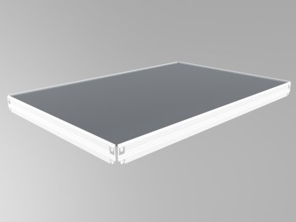 patro k regálu s kovovou policí 50 x 120 cm, bílé, 150 kg/pol.