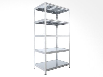 Regał metalowy do garażu Biedrax 35 x 120 x 180 cm, ocynkowany - 5 półek ocynk