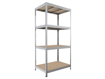 Regał metalowy do spiżarni Biedrax 60 x 120 x 180 cm, ocynkowany - 4 półki MDF