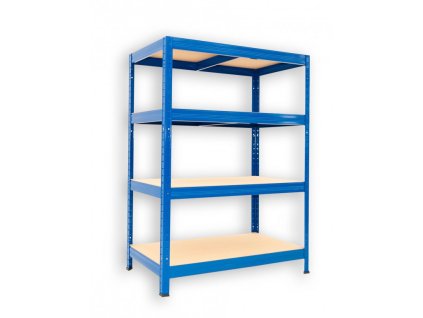 Kovový regál do spíže Biedrax 50 x 90 x 90 cm, modrý - 4 police MDF