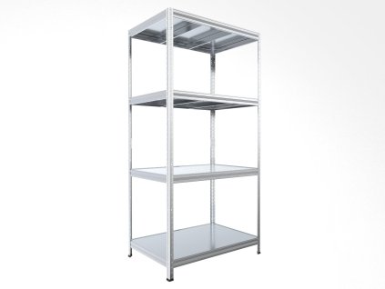 Regał metalowy do warsztatu Biedrax 45 x 120 x 180 cm, ocynkowany - 4 półki ocynk