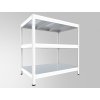 Werkstattregal mit Metallböden Biedrax 45 x 90 x 90 cm weiss - 3 Böden verzinkt