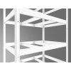Policový regál Biedrax 50 x 120 x 210 cm, biely, 6 políc MDF, nosnosť 200 kg na policu