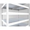 Steckregal Biedrax 45 x 75 x 240 cm, Weiß, 7 Stahlböden verzinkt, Fachlast 150 kg pro Fachboden