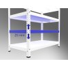 Šroubovaný regál do dílny Biedrax 30 x 150 x 250 cm, bílý, nosnost 150 kg na polici