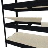 Schwerlastregal Biedrax 60 x 200 x 177 cm, 4 Fachböden - schwarz/Spanplatten JSD 15 mm, Fachlast 350 kg