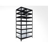 Regał gospodarczy Biedrax 50 x 75 x 210 cm, czarny, 8 półek metalowych ocynk, nośność 150 kg na półkę