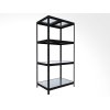 Schwerlastregal Biedrax 60 x 60 x 180 cm, Schwarz, 4 Stahlböden verzinkt, Fachlast 150 kg pro Fachboden