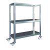Pojízdný vozík Biedrax, šroubovaný 50 x 130 x 110 cm, 3 police - pozinkovaný