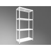Regał metalowy domowy Biedrax 40 x 60 x 180 cm, biały - 4 półki metalowe