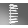 Regał metalowy domowy Biedrax 40 x 80 x 270 cm, biały - 7 półek metalowych