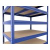 Kovový regál Biedrax 35 x 90 x 240 cm, modrý, 6 políc MDF, nosnosť 300 kg na policu