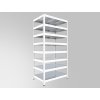 Metallregal mit Metallböden Biedrax 35 x 120 x 240 cm weiss - 8 Böden verzinkt