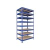 Garagenregal mit Holzböden Biedrax 50 x 90 x 210 cm blau - 8 Fachböden MDF, 300 kg