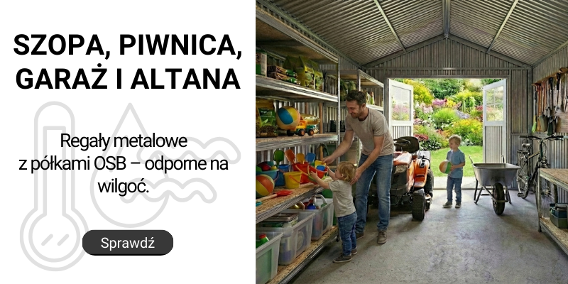 Regały z półkami OSB