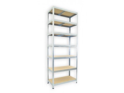 Regał metalowy domowy Biedrax 45 x 90 x 240 cm, ocynkowany - 7 półek MDF