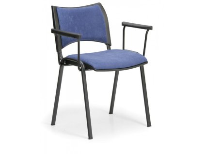 Tapicerowane krzesła konferencyjne, niebieskie Biedrax Z9100m