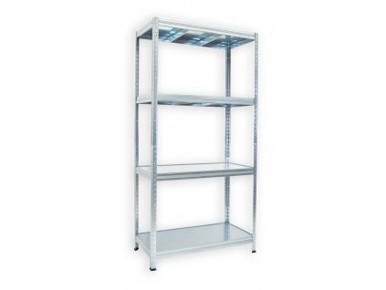 Regał metalowy domowy Biedrax 35 x 90 x 180 cm, ocynkowany - 4 półki ocynk