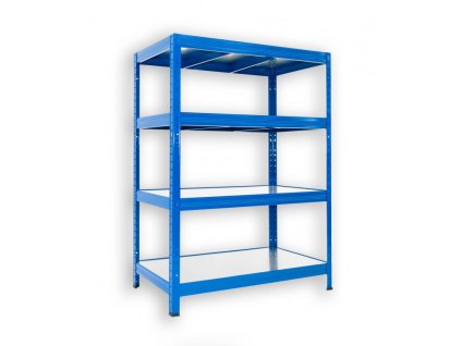 Regał metalowy domowy Biedrax 60 x 120 x 120 cm, niebieski - 4 półki ocynk