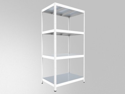 118805 5 regal metalowy domowy biedrax 60 x 120 x 180 cm bialy 4 polki ocynk