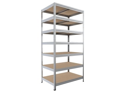 121646 5 regal metalowy do magazynu biedrax 50 x 75 x 270 cm ocynkowany 7 polek mdf