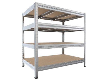 121655 5 regal metalowy do magazynu biedrax 50 x 120 x 90 cm ocynkowany 4 polki mdf