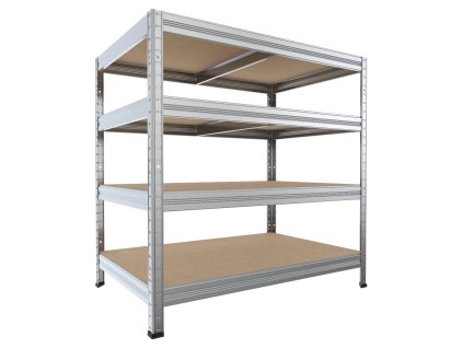 121715 5 regal metalowy do magazynu biedrax 60 x 60 x 120 cm ocynkowany 4 polki mdf