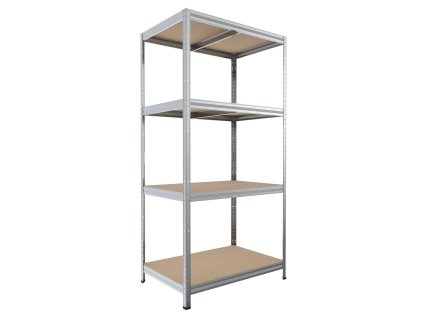 129155 5 regal metalowy polkowy biedrax 60 x 90 x 180 cm ocynkowany 4 polki mdf