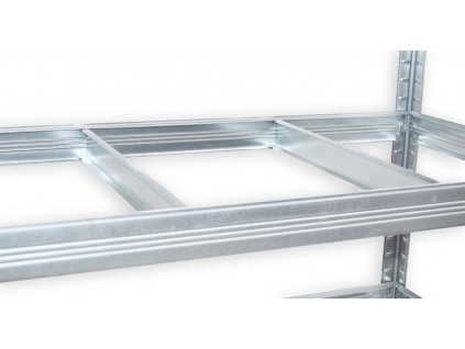 Regał metalowy bezśrubowy (zatrzaskowy) Biedrax 60 x 90 x 210 cm, ocynkowany - 5 półek białe laminowane 12mm, 275 kg