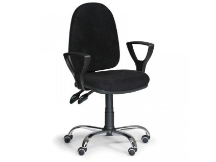 Krzesło biurowe Torino Biedrax Z9647c z podłokietnikami i chromowaną podstawą