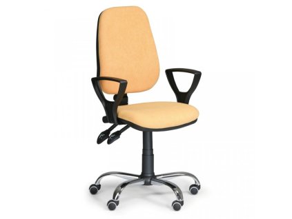 Krzesło biurowe Comfort Biedrax Z9672zl z podłokietnikami i chromowaną podstawą