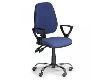 Krzesło biurowe Comfort Biedrax Z9672m z podłokietnikami i chromowaną podstawą