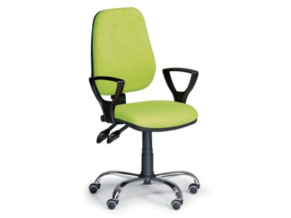 Krzesło biurowe Comfort Biedrax Z9672z z podłokietnikami i chromowaną podstawą