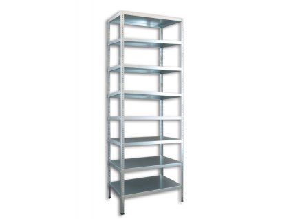 Regał metalowy do magazynu skręcany Biedrax 40 x 100 x 250 cm, ocynkowany - 8 półek