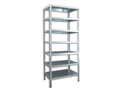 Regał metalowy domowy skręcany Biedrax 40 x 130 x 250 cm, ocynkowany - 7 półek