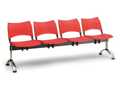 Ławka do poczekalni Visio Biedrax LC9294cv - chromowana podstawa