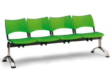 Ławka do poczekalni Visio Biedrax LC9294z - chromowana podstawa