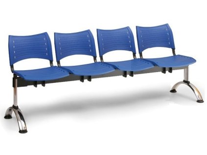 Ławka do poczekalni Visio Biedrax LC9294m - chromowana podstawa