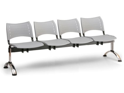 Ławka do poczekalni Visio Biedrax LC9294s - chromowana podstawa